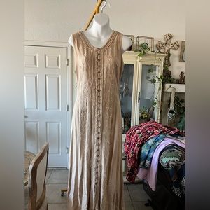 Beige/tan boho maxi dress
